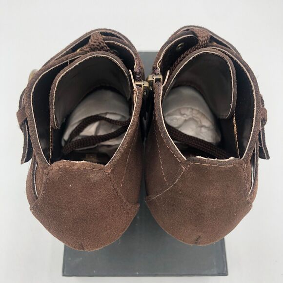 Colin‎ Stuart heeled Booties Women's Size 8 Brown Suede Adjustable buckle - Picture 8 of 10